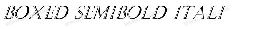 Boxed Semibold Itali字体转换